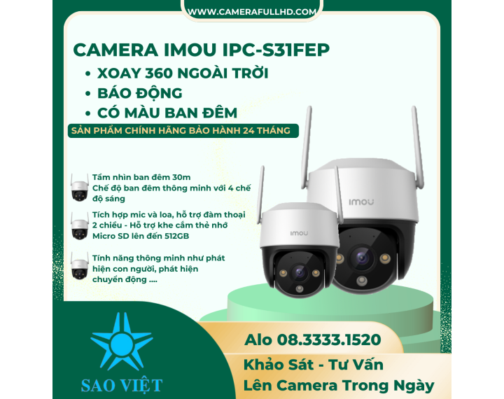 Camera Imou IPC-S31FEP